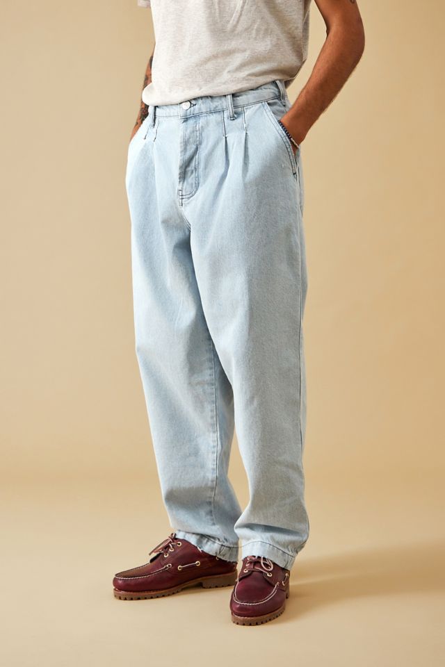 Pleated jeans hot sale mens