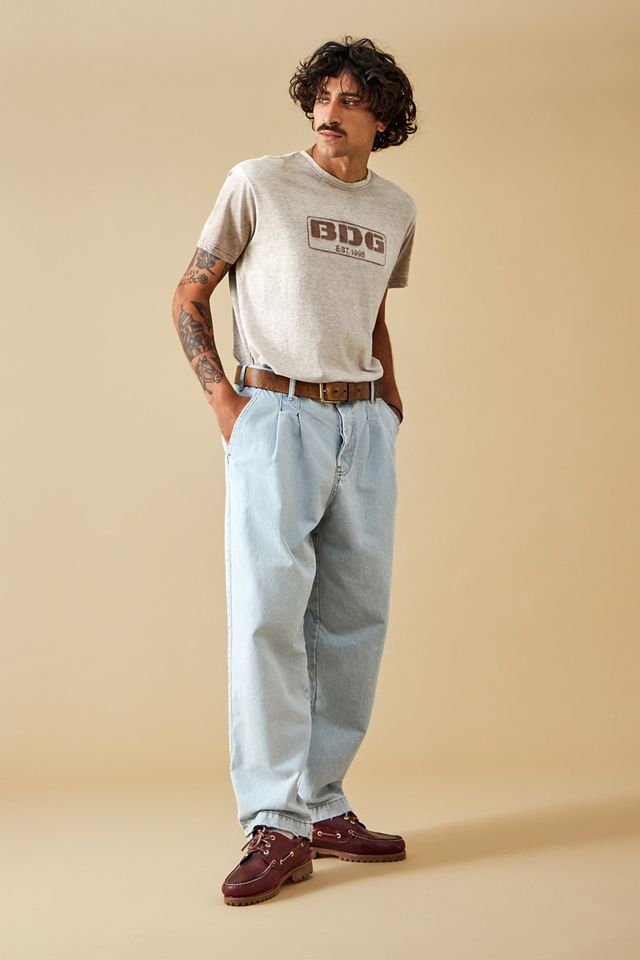 Jeans BDG de Mezclilla Desteñida con Pliegue Doble #1