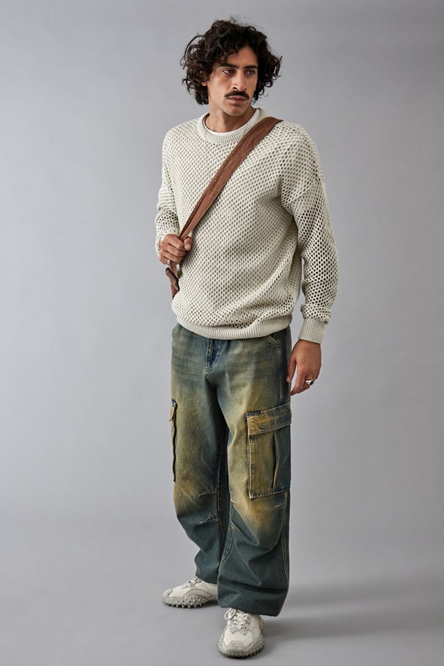 BDG Fixed Waist Denim Cargo Stone Wash Jeans #1