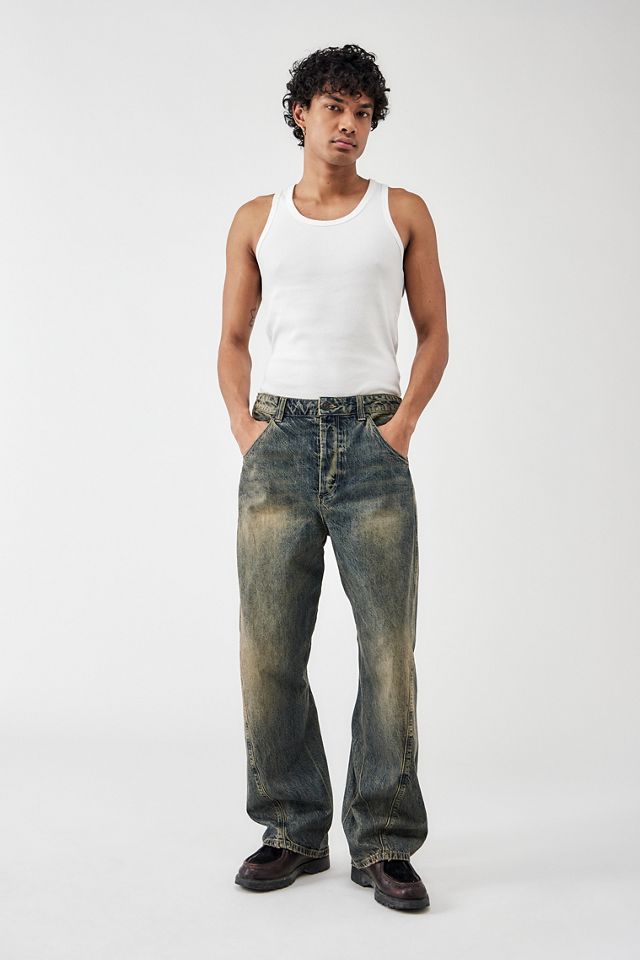 BDG – Jeans in Kianblau mit geradem Bein und gedrehter Naht in Schwarz #1