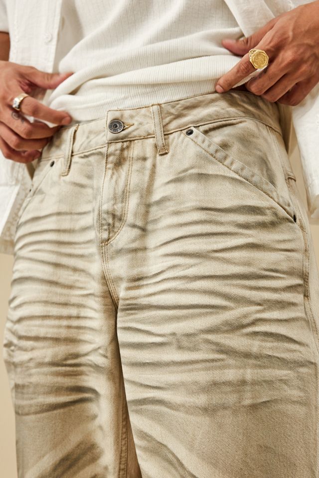 BDG Bootcut Ecru Oil Stain Jeans Urban Outfitters UK