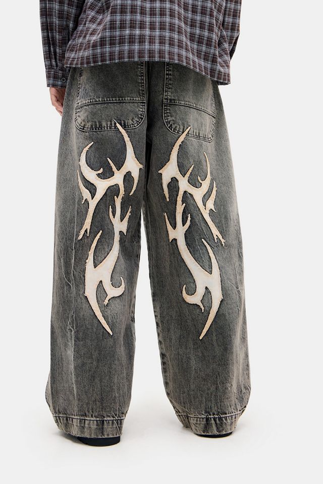 BDG Neo Dark Tint Appliqué Jeans #3