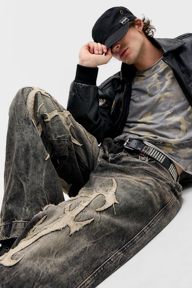 Jeans Appliqué de Tinte Oscuro Neo BDG #4