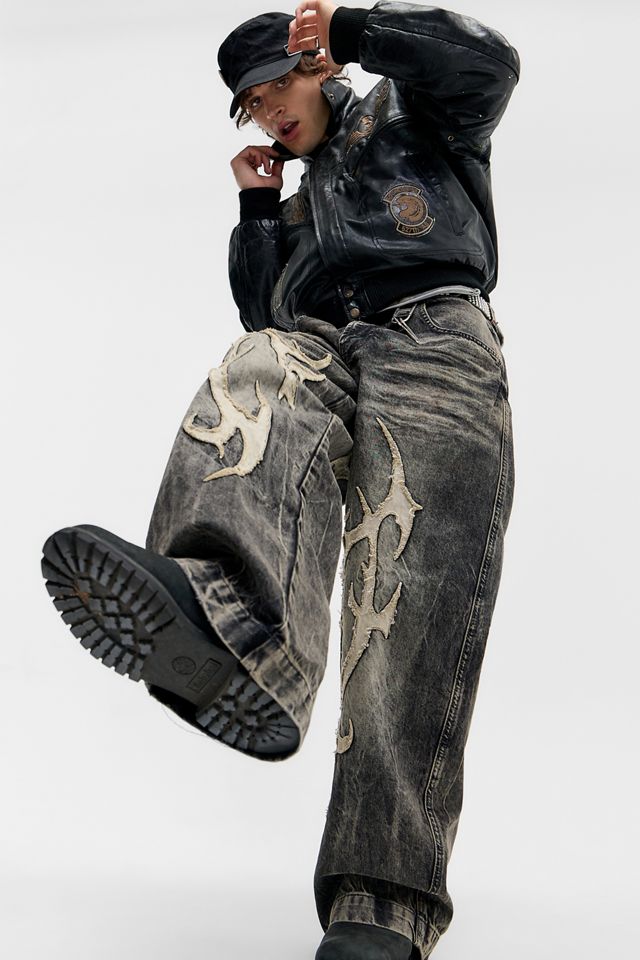 Jeans Appliqué de Tinte Oscuro Neo BDG #5