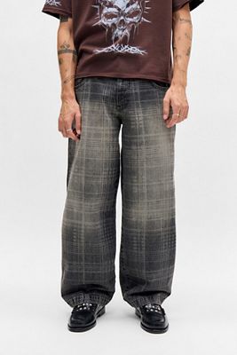BDG Jeans Neo Skate a Quadri Nero Slavato