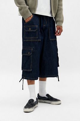 BDG Diego Denim Cropped Cargo Trousers