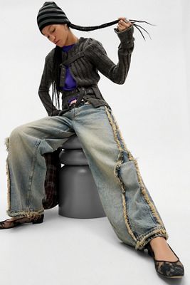 BDG Light Vintage Neo Skate Distressed Baggy Jeans