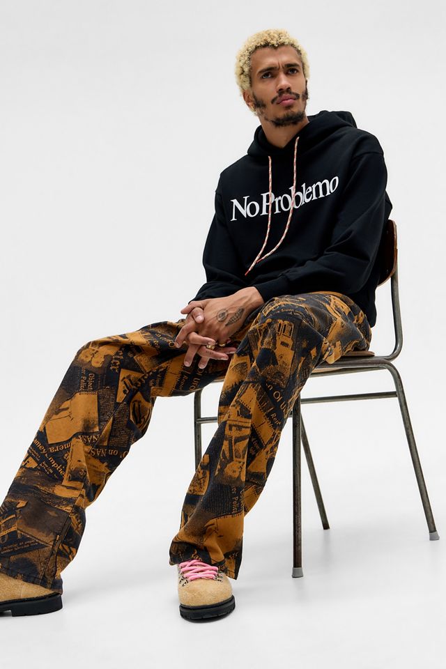 No Problemo Redacted Jacquard Baggy Trousers #1
