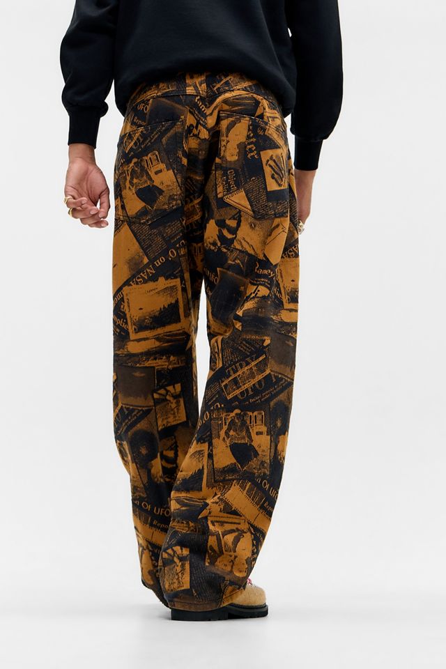 No Problemo Redacted Jacquard Baggy Trousers #3