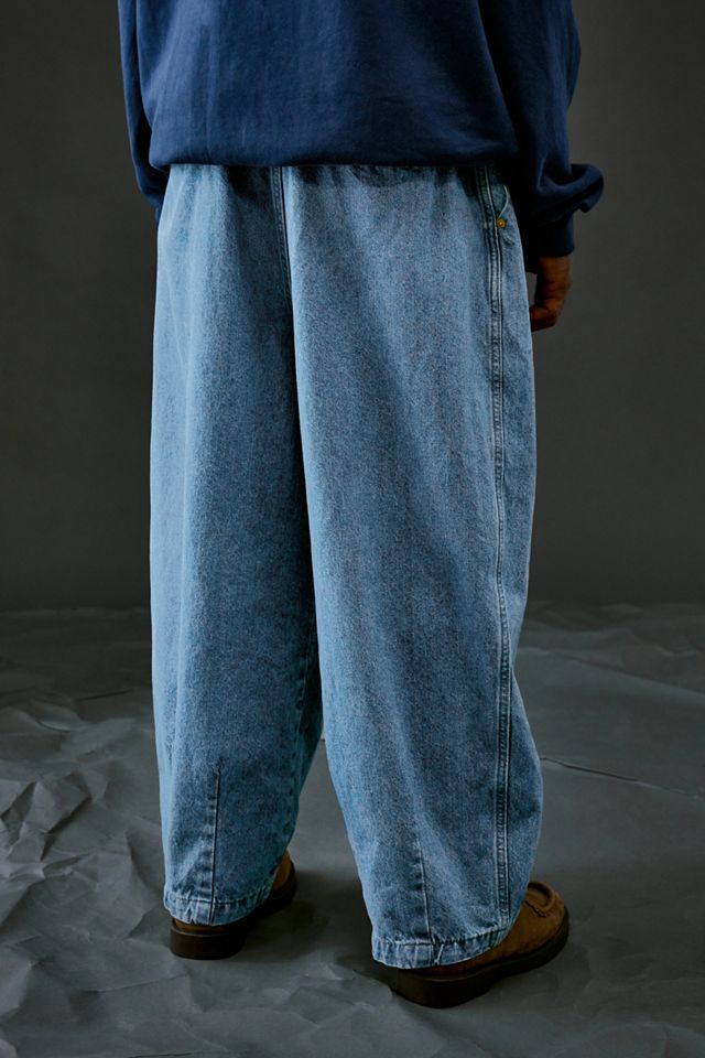 【ANGLAN】Vintage Washed Wide Denim Pants Anglan Stone-Wash Vintage Denim Balloon Jeans | Urban