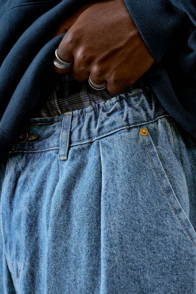 【U LAN】Icing Vintage Damage Balloon Denim Pants Western Vintage Destroyed Denim Balloon Pants - UNAIDUN | 60