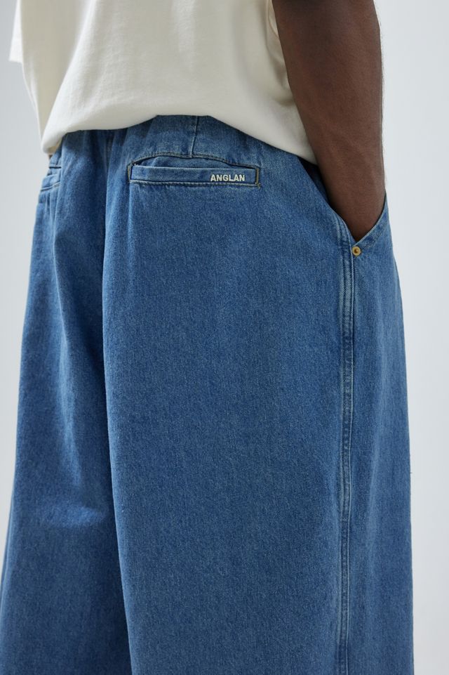【ANGLAN】Cat Washing Denim Balloon Pants Cat Washing Denim Balloon Pants - Blue - ANGLAN
