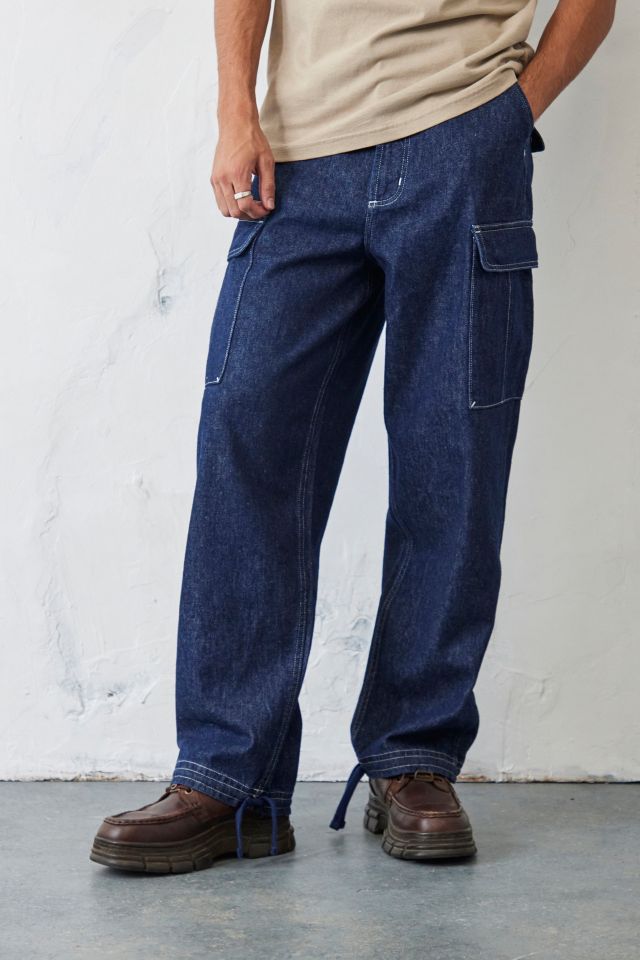 Wrangler Indigo Rinse Cargo Jeans | Urban Outfitters UK