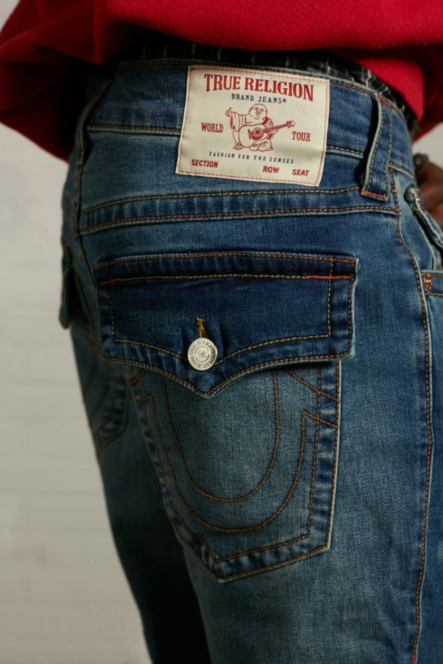 True Religion Foum Basline Ricky Flap Jeans | Urban Outfitters UK