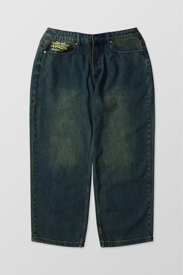 Ed Hardy UO Exclusive Blue Tint Denim Dragon Jeans | Urban Outfitters ES