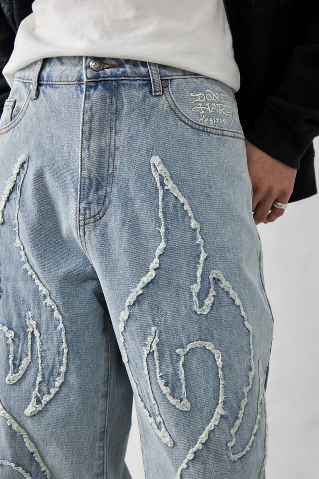 Ed Hardy UO Exclusive Light-Wash Applique Jeans #2