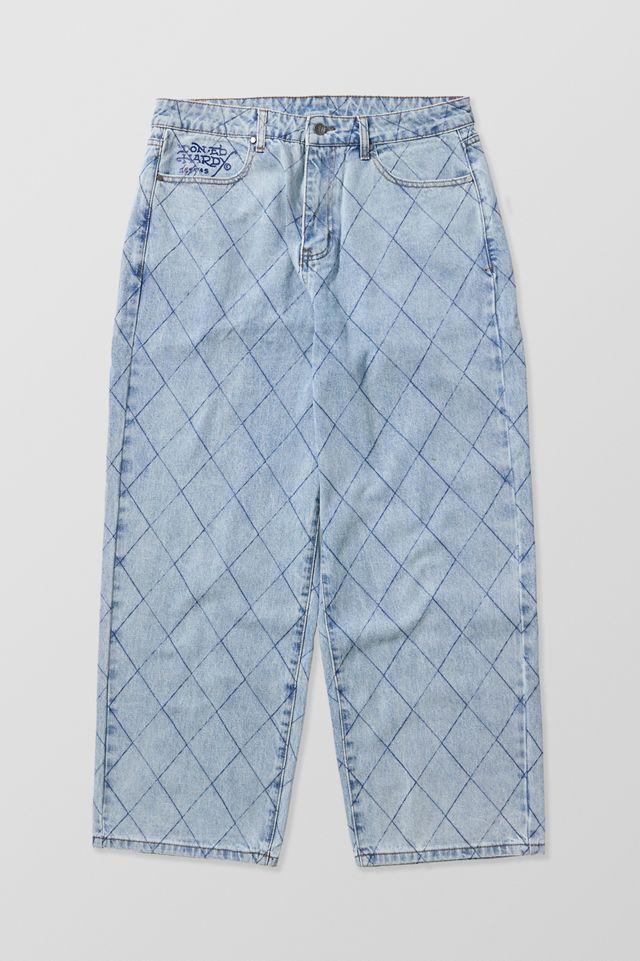 Ed Hardy UO Exclusive Quilted Light-Wash Embroidered Jeans #4