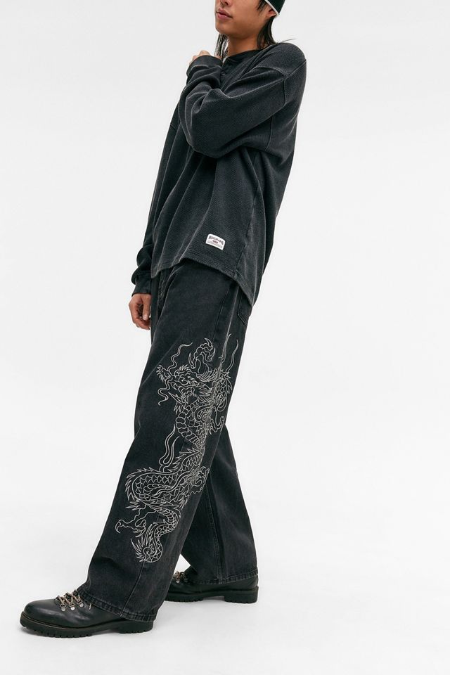 Ed Hardy Jean Exclusif UO avec Dragon Brodé #2