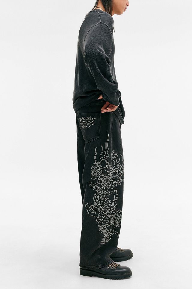 Ed Hardy Jean Exclusif UO avec Dragon Brodé #4