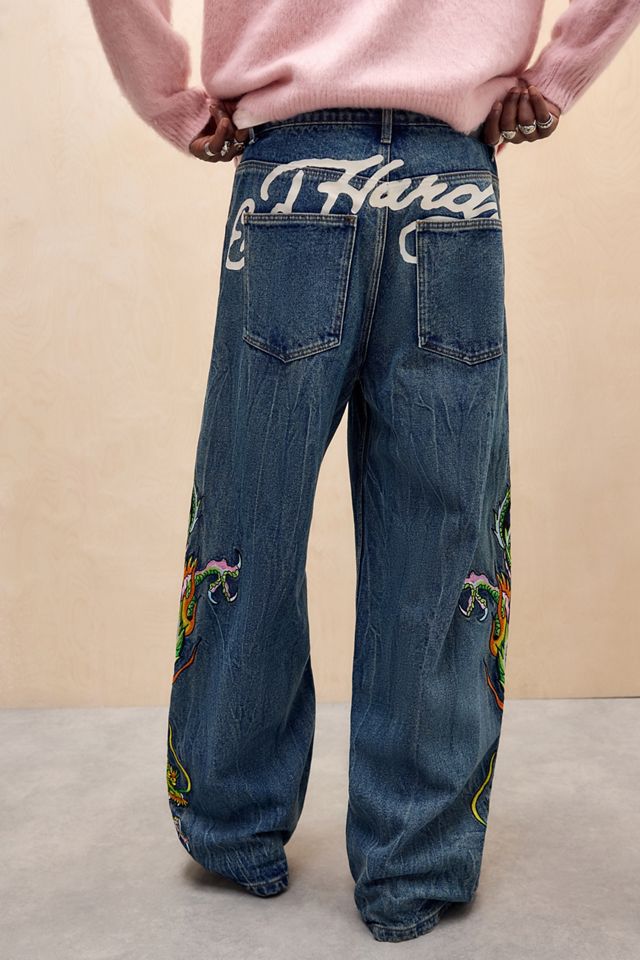 Ed Hardy UO Exklusive Blaue Sword Dragon Jeans #1