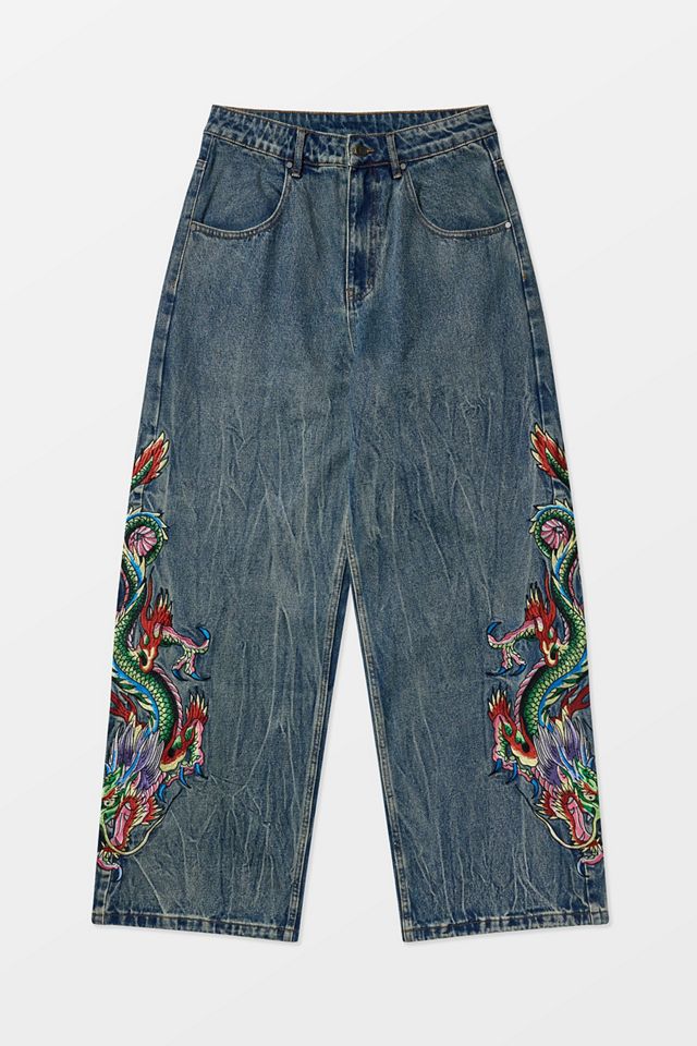 Ed Hardy UO Exklusive Blaue Sword Dragon Jeans #4
