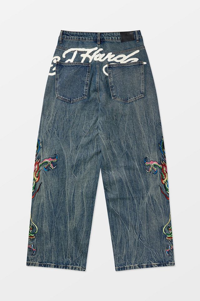 Ed Hardy UO Exklusive Blaue Sword Dragon Jeans #5