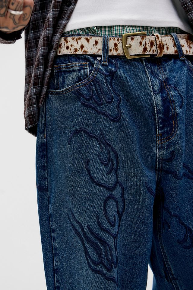 Ed Hardy UO Exklusive Blaue Bestickte Jeans #2