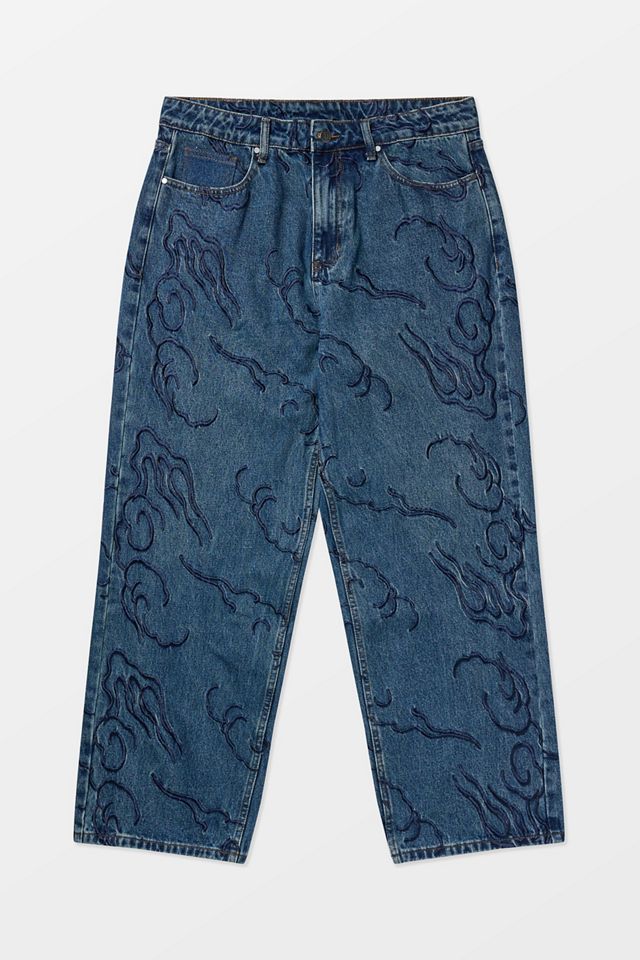 Ed Hardy UO Exklusive Blaue Bestickte Jeans #4