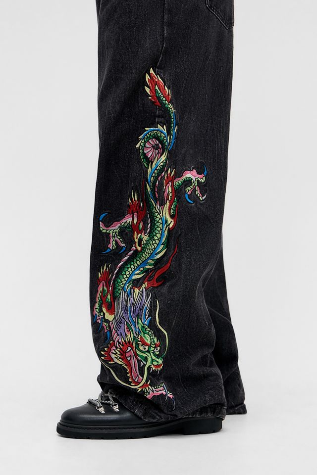Ed Hardy Jeans UO Esclusivi Spada Nera Drago #1