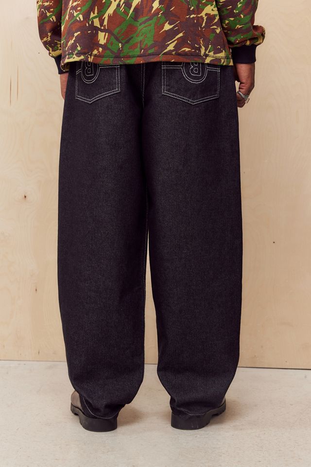 Rave Skateboards Jeans bruts noirs très gros #3