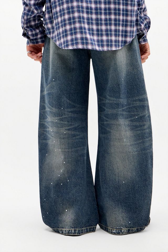 Jeans de Mezclilla Desgastados Tipo Barril Axel Archivis #2