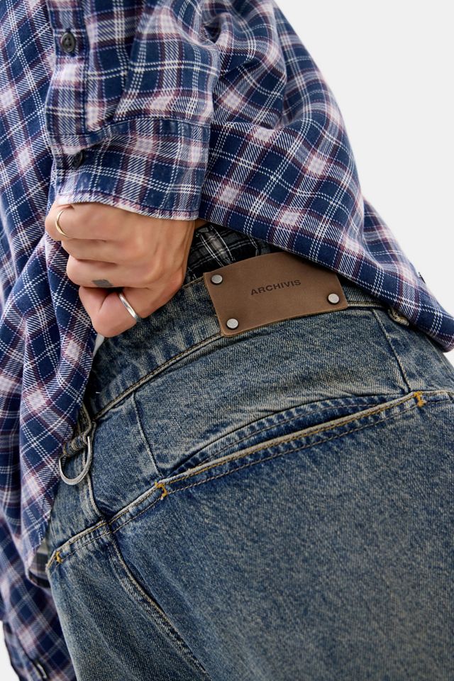 Jeans de Mezclilla Desgastados Tipo Barril Axel Archivis #3
