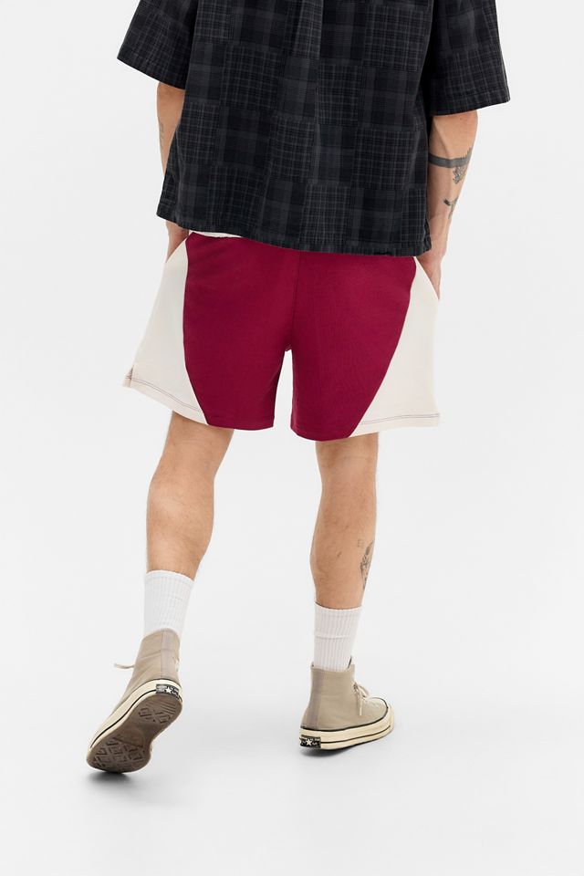 New Era UO Exclusive Red Panelled Longline Shorts #3