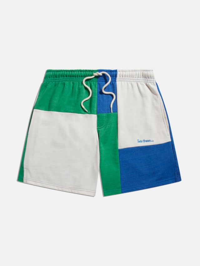 iets frans... Green & Blue Patchwork Shorts | Urban Outfitters UK