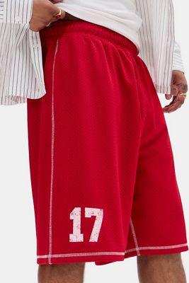 iets frans... Red Sports Basketball Shorts