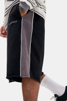 iets frans... Black Harri Panel Raw Hem Shorts