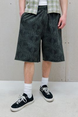 iets frans... Snake Print Harri Panel Raw Hem Shorts