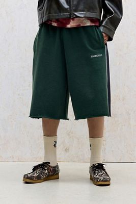 iets frans... Green Harri Panel Raw Hem Shorts