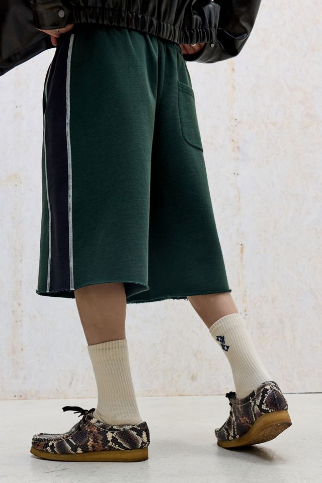 iets frans... Shorts Green Harri Panel con Orlo Grezzo #3