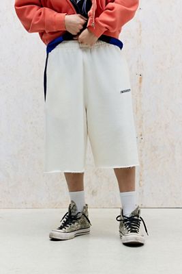 iets frans... Shorts Ecru Harri con Panel y Dobladillo Sin Rematar