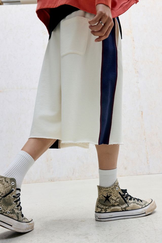 iets frans... Shorts Ecru Harri con Pannello e Orlo Grezzo #3