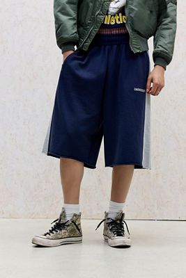 Short Harri à panneaux et ourlet brut bleu marine iets frans...