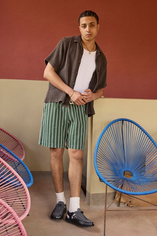 Shorts en sergé à imprimé rayé Ayker #2