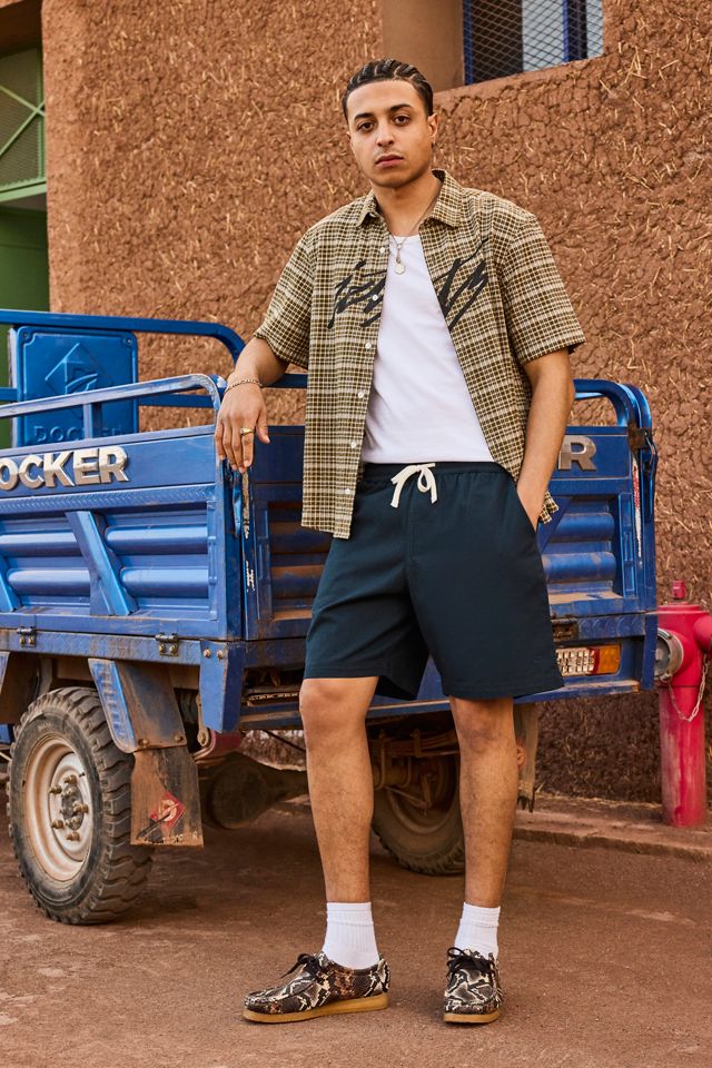 Pantaloncini in twill blu marino Ayker #1