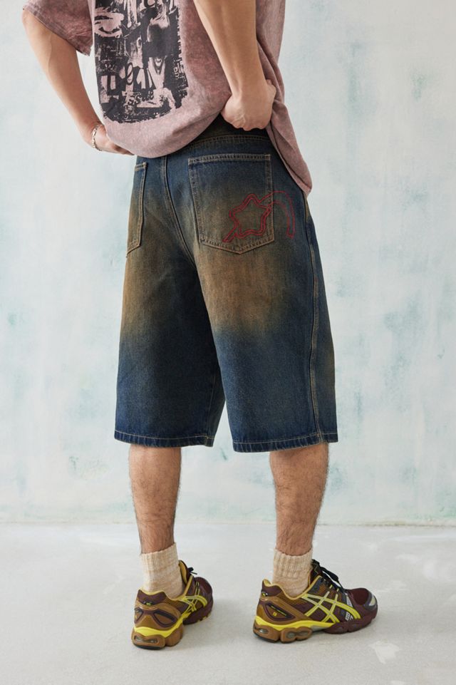 Jaded London Bronx Dark Rinse Denim Jumbo Shorts | Urban