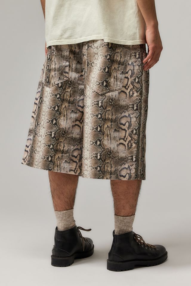 Jaded London Snake Print Colossus Jorts #2
