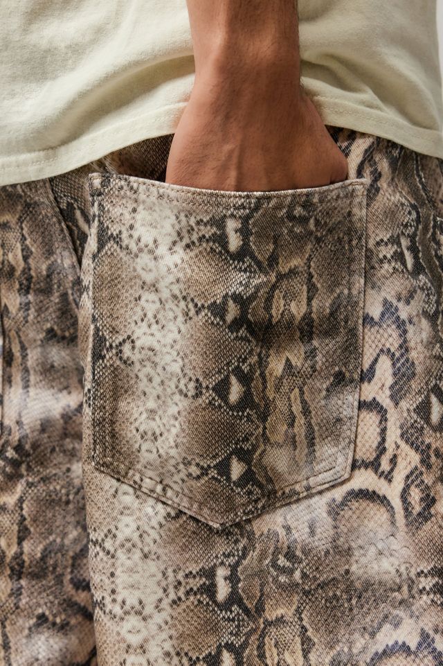 Jaded London Snake Print Colossus Jorts #3
