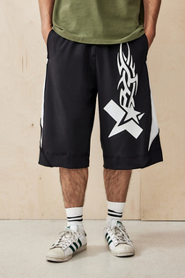 Jaded London Black Asteroid Basketball Shorts | Urban Outfitters UK