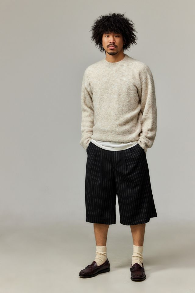 Jaded London Black Pinstripe Goliath Shorts | Urban