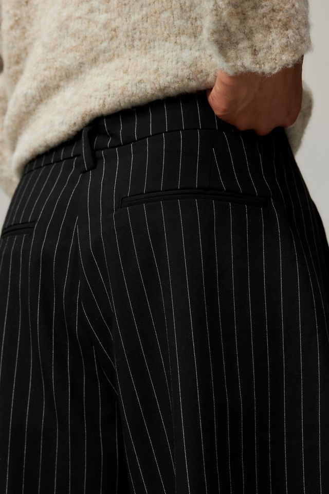 Jaded London Black Pinstripe Goliath Shorts | Urban